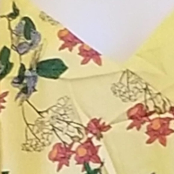 Yellow Floral Asymmetrical SunDress - L - Picture 3 of 3